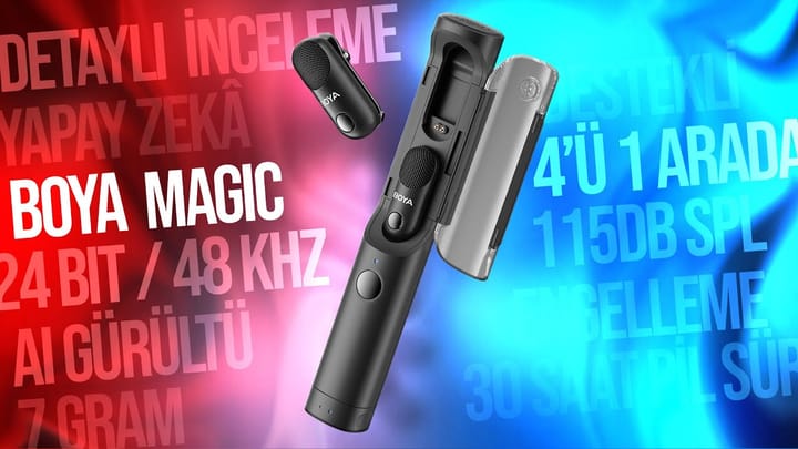 Boya Magic Mikrofon İncelemesi: 24-Bit Ses Kalitesi ve Yapay Zekâ ile  Gürültü Engelleme